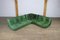 Togo Modular Sofa in Green Leather by Michel Ducaroy for Ligne Roset, 1970s, Set of 3 7