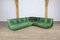 Togo Modular Sofa in Green Leather by Michel Ducaroy for Ligne Roset, 1970s, Set of 3 6