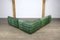 Modulares Togo Sofa aus grünem Leder von Michel Ducaroy für Ligne Roset, 1970er, 3er Set 8