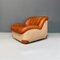 Moderne italienische Sessel aus cognacfarbenem Leder & sandfarbenem Stoff, 1970er, 2er Set 7