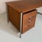 Industrial Italian Metal and Wood Desk with Drawers, 1970s, Image 12