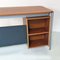Industrial Italian Metal and Wood Desk with Drawers, 1970s 8