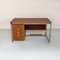 Industrial Italian Metal and Wood Desk with Drawers, 1970s 15