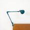 Mid-Century Modern Italian Teal Colored Metal Aure Clamp Lamp by Stilnovo, 1960s, Image 4