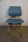 Mid-Century Blue Black Speckled Imitation Leather Chair, 1950s 1