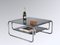 Italian Chromed Steel Coffee Table with Smoked Glasses from Cassina, 1970s, Image 16