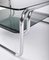 Italian Chromed Steel Coffee Table with Smoked Glasses from Cassina, 1970s 9