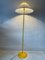 Italienische Stehlampe mit gelb-weißem Glasschirm von VeArt, 1970er 3