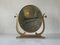 Italian Oval Frame Vanity Table Mirror in Brass, 1960s, Image 2