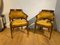 Directoire Armchairs in Gold Upholstery, Set of 2 6