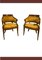 Directoire Armchairs in Gold Upholstery, Set of 2 1