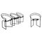 Steel and Metal La Tonda Chairs by Mario Botta attributed to Alias, Italy, 1980s, Set of 4 1