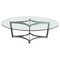 Steel and Glass Oval Dining Table by Vittorio Introini for Saporiti, Italy, 1970s, Image 1