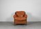 Wood and Leather Armchair and Footrest by Tobia & Afra Scarpa attributed to Maxalto 1975, Set of 2 3
