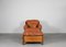 Wood and Leather Armchair and Footrest by Tobia & Afra Scarpa attributed to Maxalto 1975, Set of 2 2