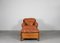 Wood and Leather Armchair and Footrest by Tobia & Afra Scarpa attributed to Maxalto 1975, Set of 2, Image 2