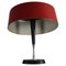 Italian Lacquered Chromed Metal Table Lamp attributed to Oscar Torlasco, 1950s 1