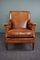 Fauteuil Vintage en Cuir Marron 1