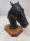 Large Vintage Equestrian Sculpture in Black Cast Iron and Metal, 1960s 5