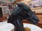 Grande Sculpture Equestre Vintage en Fonte Noire et Métal, 1960s 9