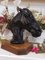 Large Vintage Equestrian Sculpture in Black Cast Iron and Metal, 1960s 2