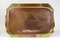 Jugendstil Kupfer Tablett mit vergoldeten Messinggriffen, Österreich, 1900er 15