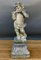 20th Century Flute Stone Garden Cupid on Pedestal 1