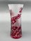 VSL Floral Red and White Background Vase from Val Saint Lambert 3