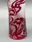 VSL Floral Red and White Background Vase from Val Saint Lambert 6