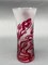 VSL Floral Red and White Background Vase from Val Saint Lambert 1