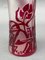VSL Floral Red and White Background Vase from Val Saint Lambert 5