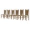 Mid-Century French Elm Naturalist Woven Highback Chairs by Charlotte Perriand, 1960s, Set of 6, Image 1