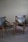 Vintage Green Leather and Ash Safari Chairs, 1970s, Set of 2, Image 18