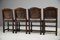 Cromwellian Style Dining Chairs in Leather, Set of 4 11