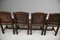 Cromwellian Style Dining Chairs in Leather, Set of 4 12