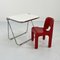 Bureau Pliant Plato Blanc par Giancarlo Piretti pour Anonima Castelli, 1970s 5