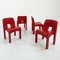Roter Modell 4867 Universale Stuhl von Joe Colombo für Kartell, 1970er 8