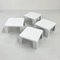 White Quattro Gatti Side Tables by Mario Bellini for B&B Italia, 1970s, Set of 4 3