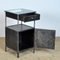 Iron Nightstand with Glass Top, 1910s 4