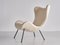 Madame Lounge Chair in White Nobilis Bouclé by Fritz Neth for Correcta, 1958 13