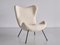 Madame Lounge Chair in White Nobilis Bouclé by Fritz Neth for Correcta, 1958 4