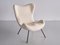 Sillón Madame en blanco de Nobilis Bouclé de Fritz Neth para Correcta, 1958, Imagen 3