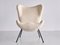 Fauteuil Madame en Nobilis Bouclé Blanc par Fritz Neth pour Correcta, 1958 2