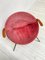 Poltrona Balloon vintage in camoscio rosso di Hans Olsen per Lea Design, anni '60, Immagine 4