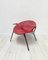 Vintage Red Suede Balloon Armchair by Hans Olsen for Lea Design, 1960s 1