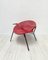 Vintage Red Suede Balloon Armchair by Hans Olsen for Lea Design, 1960s, Image 1