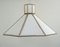 French Glass Ceiling Lamp, 1970s, Image 1