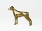 Mid-Century Dog Sculpture in Brass, 1960s, Image 1