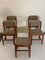 Vintage Chairs in Walnut and Beech, 1970s, Set of 5 2
