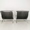 Barcelona Lounge Chairs in Black Leather by Ludwig Mies van der Rohe for Knoll, 1970s, Set of 2 8